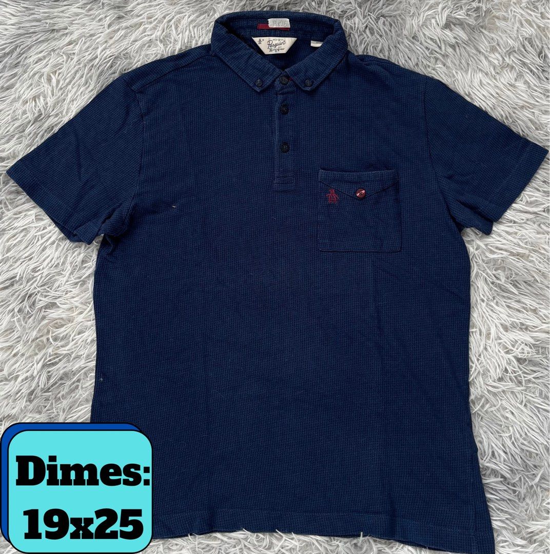 Penguin Navy Blue Polo Shirt (Category: Tshirts & Polo Shirts ) located in Lipa City. Submitted by kent.finds (Listing ID 1470875711, Image 1). Description: Dimension: 📏W 19 📏L 25 Color Rate: 9.5/10 📌 Excellent Condition 💸 Mine : ₱950 + Shipping Fee🚚 Issue: ❌.
