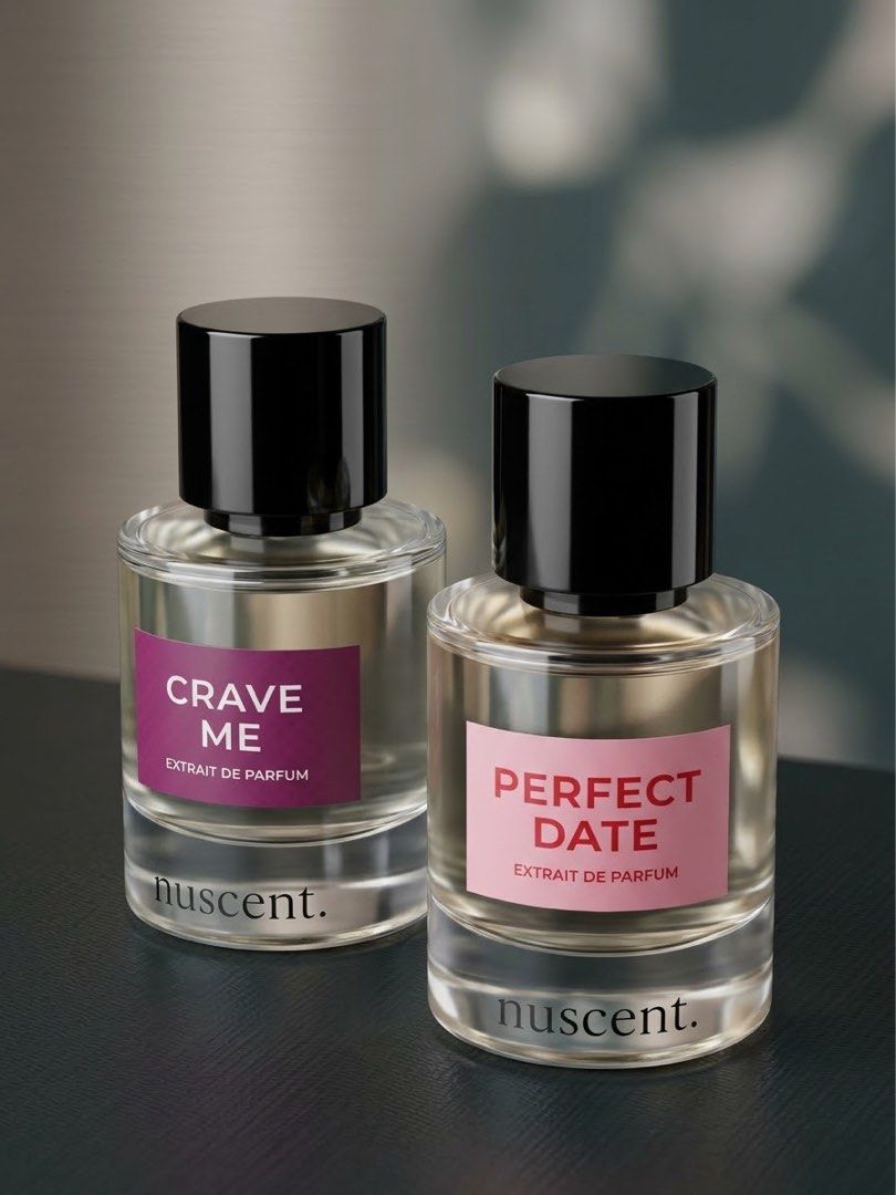 Perfume Bundle: Nuscent Extrait de Parfum Crave Me & Perfect Date (Category: Fragrance & Deodorants) located in Antipolo. Submitted by eyaaa13 (Listing ID 1470862666, Image 1). Description: Nuscent Extrait De Parfum Bundle Crave Me & Perfect Date - Full bottle, includes original box - Brand New, Unused RFS: Decluttering 📦 Can do meet-ups 🚚 Lalamove (SF shouldered by the buyer) Send me a message for more info..