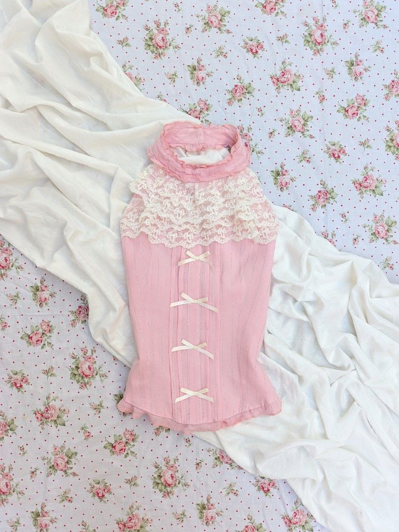 Pink Lace-Up Camisole Top (Category: Others Tops) located in Polomolok. Submitted by sheenx.club (Listing ID 1470767018, Image 1). Description: .