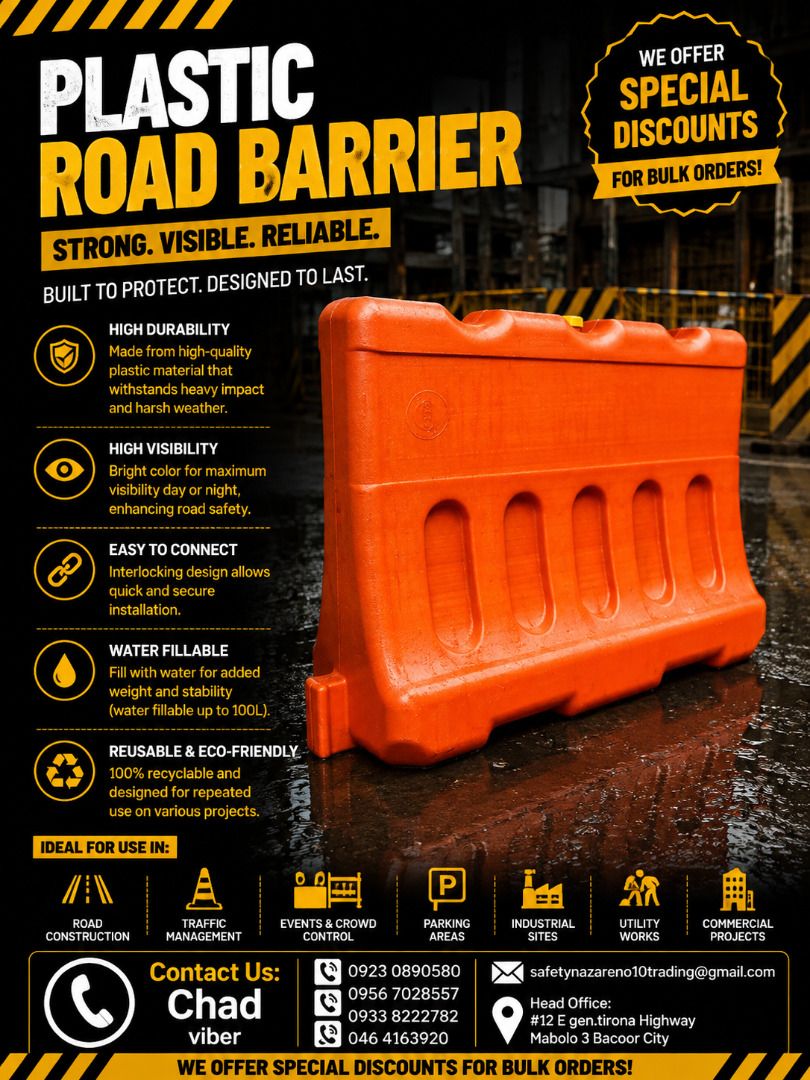 plastic road barrier (Category: Looking For) located in Bacoor. Submitted by __CLaude__ (Listing ID 1470776894, Image 1). Description: .