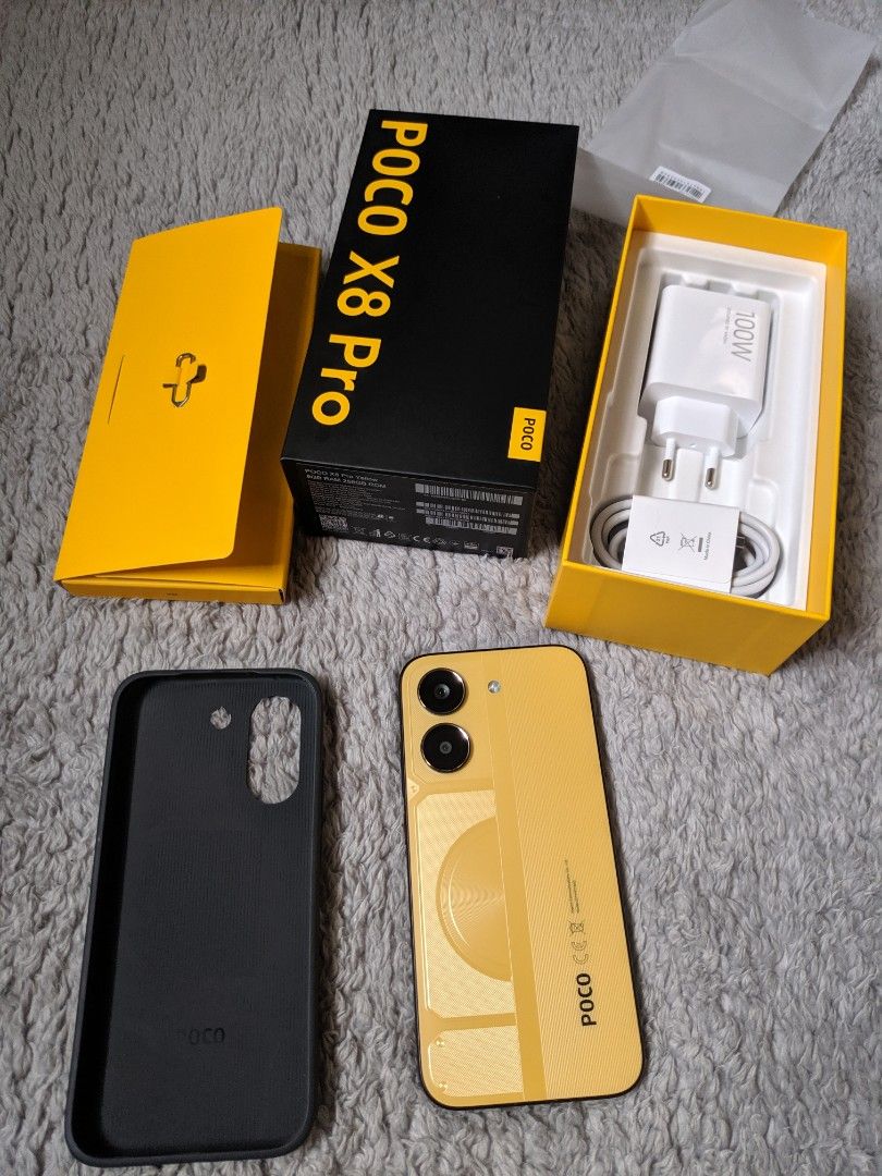 Poco X8 Pro yellow 8/256 (Category: Xiaomi) located in Manila. Submitted by jafleya (Listing ID 1470908815, Image 1). Description: Poco X8 Pro Yellow 8/256 last price 19500, offers below will be ignored Slightly used 1 month old from Poco Lazz Mall 44 cycle charge only Complete with box, silicon case, sim ejector No issues, like new po sya No swaps No lowball Location Quirino/Vito Cruz Lrt1 station Taft Rfs, F9 Ultra.