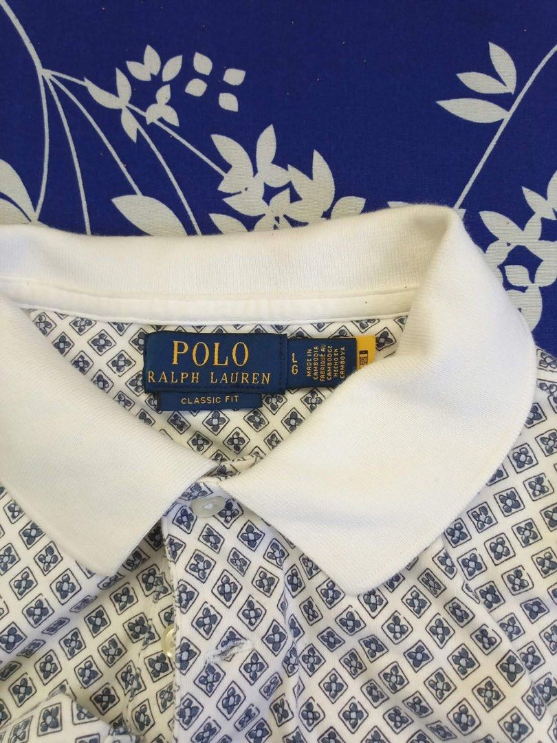 Polo Ralph Lauren Geometric (Category: Formal Shirts) located in Batangas. Submitted by khazersobranglegit (Listing ID 1470798903, Image 2). Description: 23 width 28 length Good as new condition.
