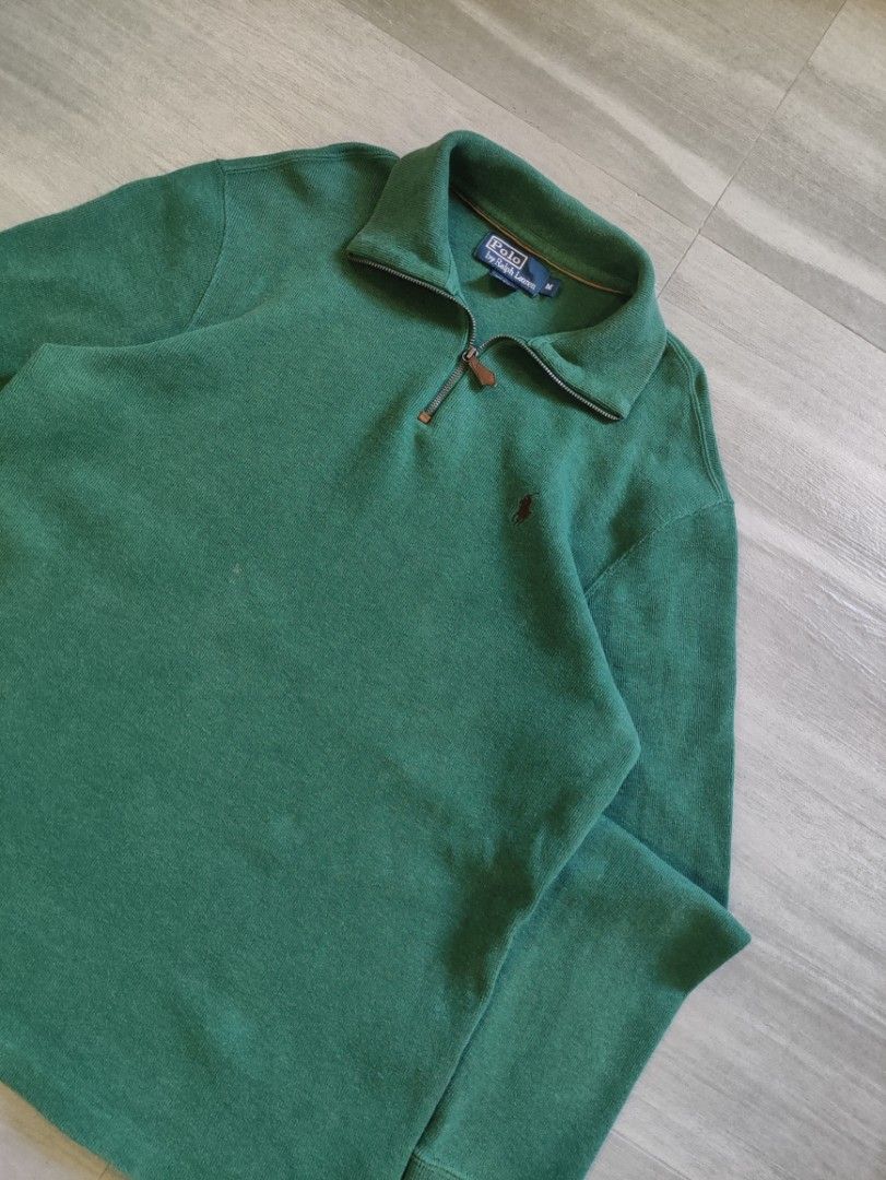 Polo Ralph Lauren Quarter Zip Sweatshirt (Category: Tshirts & Polo Shirts ) located in Calamba. Submitted by alorbis96758 (Listing ID 1470798623, Image 2). Description: ▪️Dimensions Length : 27" Width : 21" Sleeve Length : 25" ▪️Best Fit : Medium ▪️Color Rate : 9.2/10 ▪️Complete Tags ✅ ▪️Overall Condition : Excellent ▪️Issues : ❌.