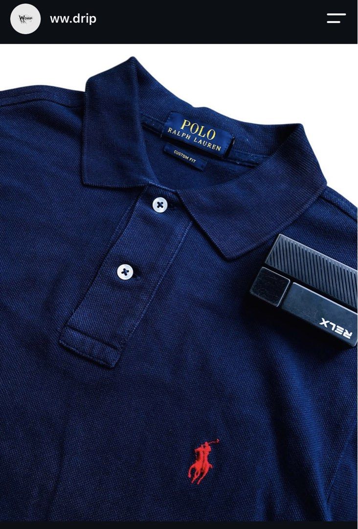 Polo Ralph Lauren Red Phony (Category: Tshirts & Polo Shirts ) located in Angeles City. Submitted by wwdrip (Listing ID 1470810568, Image 3). Description: Polo Ralph Lauren Red Phony (Navy blue) •Width : 19 •Length : 28-29 •Size : M-L •Color rate : 9.5/10 •Condition : excellent •minimal loose stitch , cut washtag ₱500 + SF.