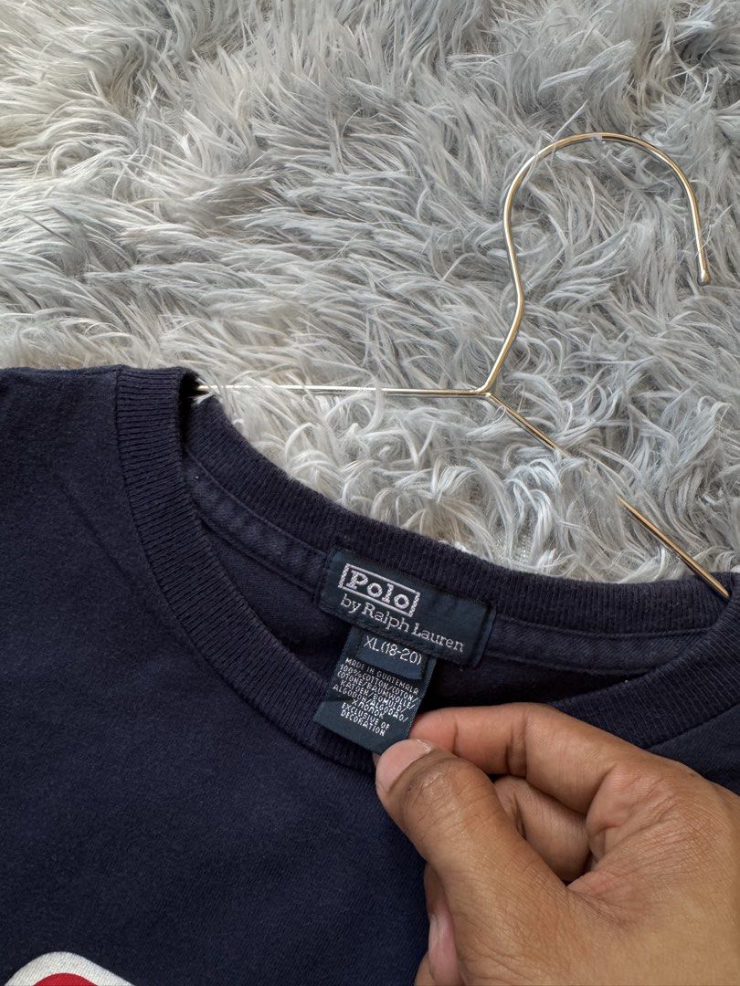 Polo RL Script Tee (Category: Tshirts & Polo Shirts ) located in Taguig. Submitted by mrwickjohn67 (Listing ID 1470904980, Image 3). Description: Issue: none Size: in inches (WXL) 18x25.