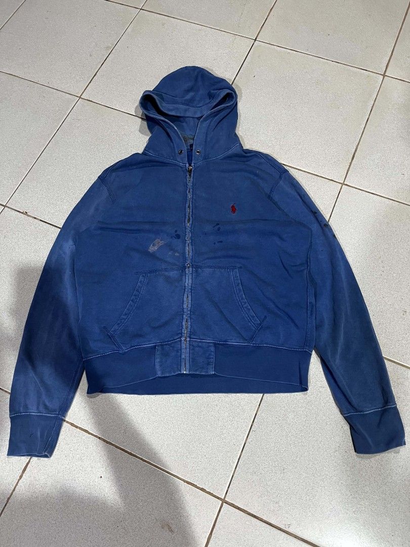 Polo RL wash zip-up (Category: Coats, Jackets and Outerwear) located in Zamboanga. Submitted by saveearthwethrift (Listing ID 1470880800, Image 1). Description: size large 24 by 26 stain.