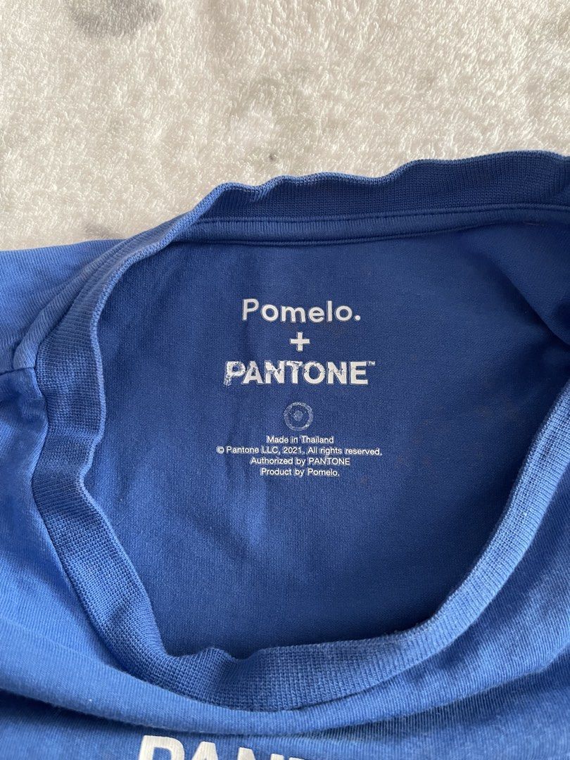 Pomelo x Pantone blue top (Category: Shirts) located in Sorsogon. Submitted by comfortbeforestyle (Listing ID 1470771331, Image 3). Description: Pomelo x PANTONE Blue Top | Small Super comfy and nice in actual! Made of 95% cotton with a relaxed, loose-fit style. There are some pinkish marks on the back, possibly due to long-term storage. Not sure if these will come off after washing. The issue is only on the back. Please check the photos and BUY 