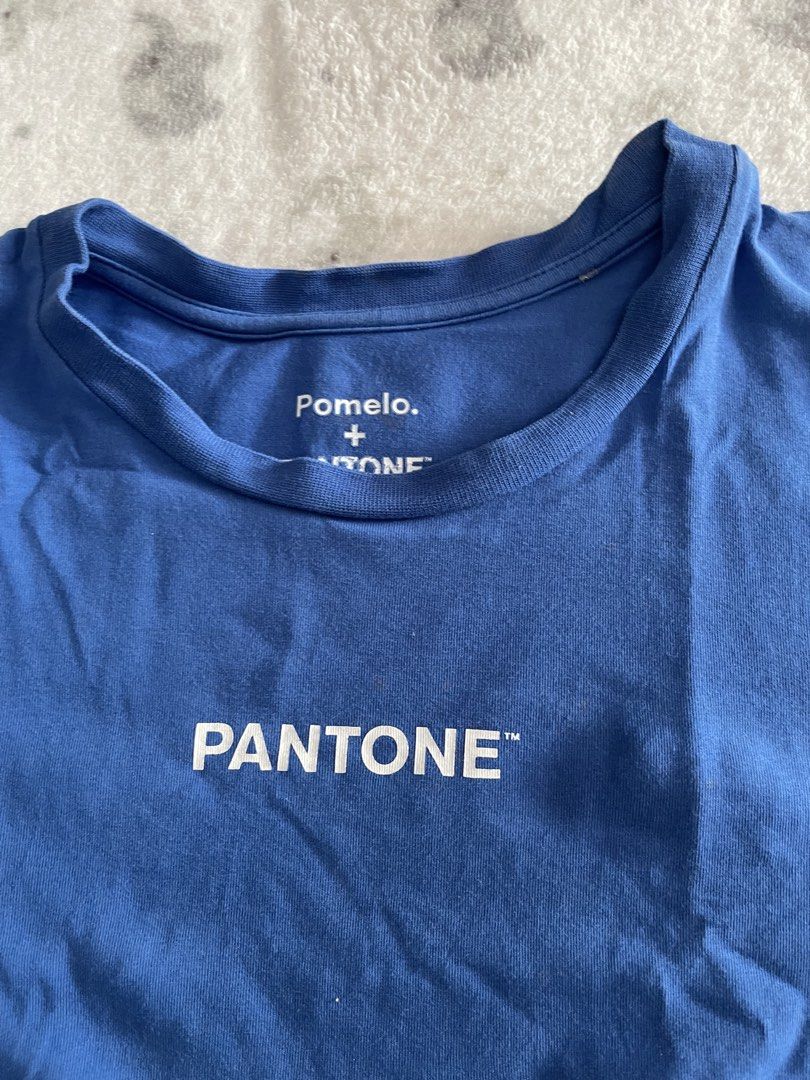 Pomelo x Pantone blue top (Category: Shirts) located in Sorsogon. Submitted by comfortbeforestyle (Listing ID 1470771331, Image 2). Description: Pomelo x PANTONE Blue Top | Small Super comfy and nice in actual! Made of 95% cotton with a relaxed, loose-fit style. There are some pinkish marks on the back, possibly due to long-term storage. Not sure if these will come off after washing. The issue is only on the back. Please check the photos and BUY 