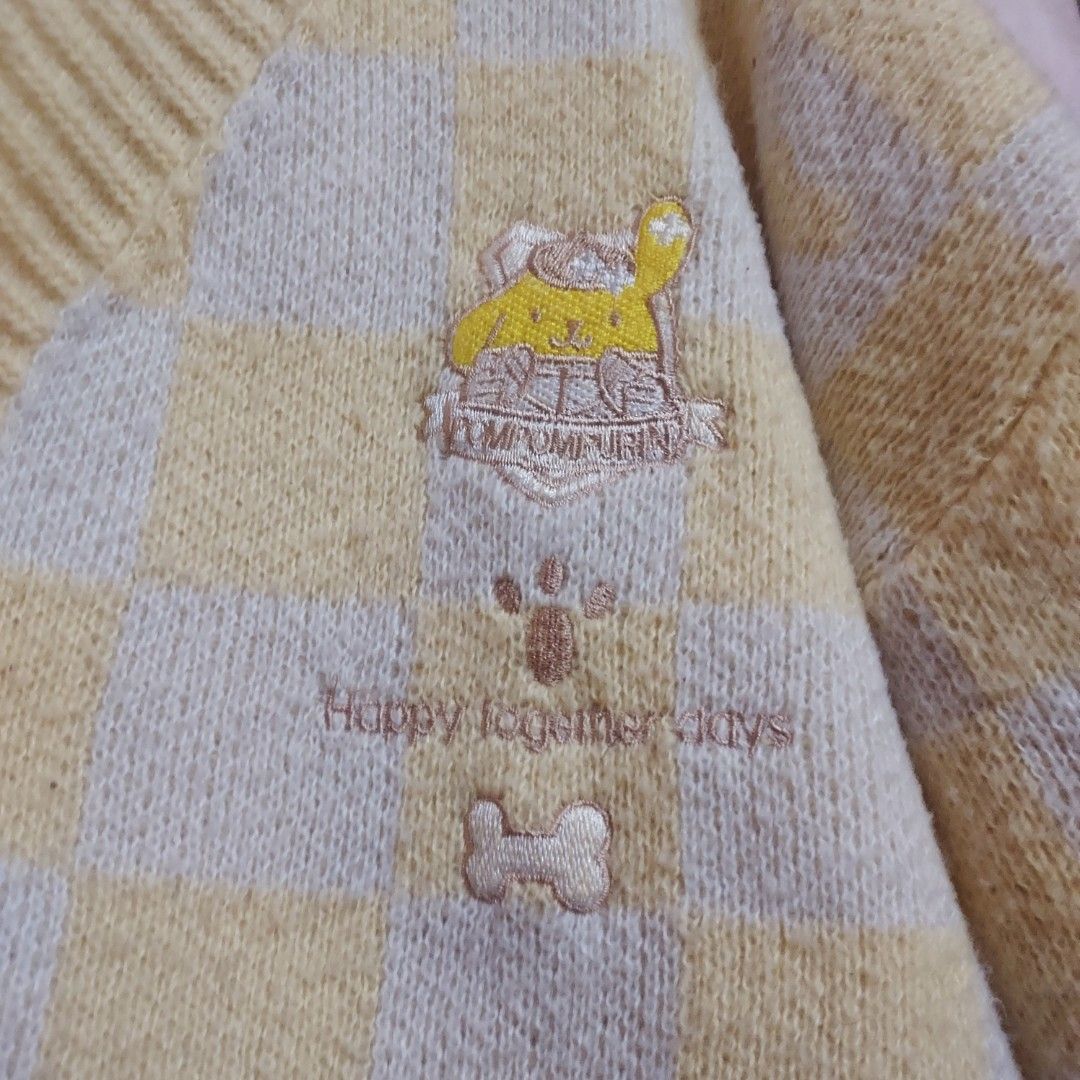 Pompompurin Yellow Checkered Cardigan (Category: Coats, Jackets and Outerwear) located in Manila. Submitted by will_willow29957 (Listing ID 1470756232, Image 2). Description: 🍮 Pompompurin Yellow and White Checkered Cardigan 💰 Price: ₱200 ✨ Pre-Loved 💕 Details • Unofficial/From TikTok Shop • Listed Originally As "Free Size" But Is Around a Medium-Large • Color: Yellow and White • Condition: Used 📌 Please Note 💕 The fabric of the sweater has 