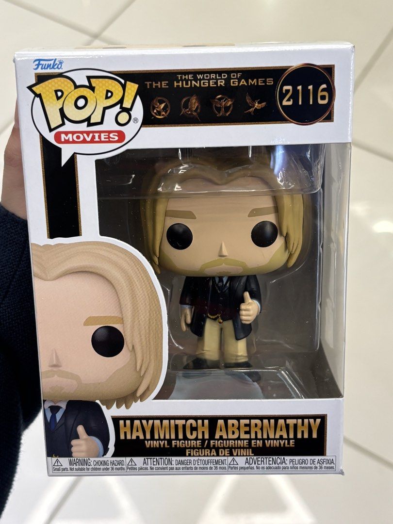POP! Hunger Games Haymitch Abernathy (Category: Designer & Blind Box Toys) located in Manila. Submitted by truetree-f25c (Listing ID 1470886042, Image 1). Description: - Character: Haymitch Abernathy from The Hunger Games - Figure Number: 2116 - 100% Official Funko merchandise.