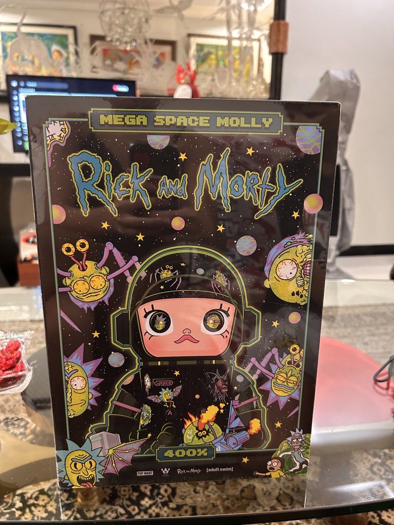 Pop Mart Mega Space Molly 400% Rick and Morty (Category: Designer & Blind Box Toys) located in Manila. Submitted by tprdo09 (Listing ID 1470825745, Image 1). Description: Pop Mart Mega Space Molly 400% Rick and Morty collectible figure. Sealed box in original packaging. Stands 11.61 inches tall. Detailed artwork from the animated series across the suit and helmet. Official Pop Mart collaboration piece with authentication sticker intact on the bac