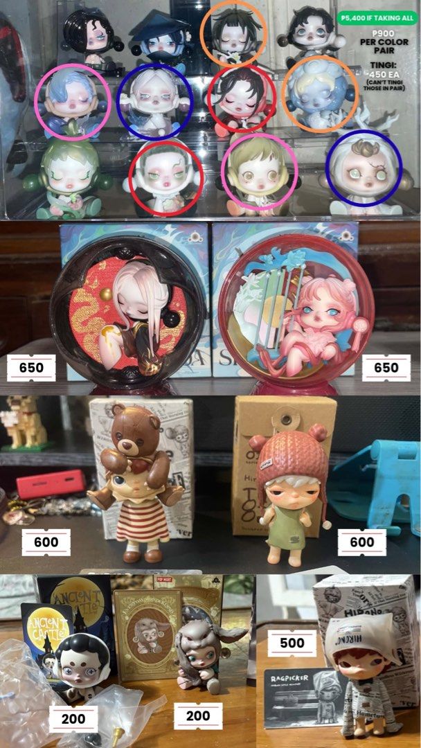 POPMart Figures (Skullpand, and Hirono) (Category: Designer & Blind Box Toys) located in Paranaque City. Submitted by iiiyng (Listing ID 1470870884, Image 1). Description: ❗️POPMART Downsizing/Decluttering❗️ (see picture for prices) - complete inclusion (box, card, and foil) - all figure has no issue; kept in case for display - PAYO; SF shouldered by buyer - can send pictures upon request RFS: No more space, also need extra funds 📍Parañaque MOD: