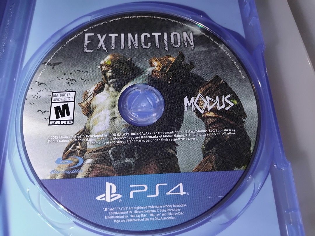 PS4 Game Extinction (Category: PlayStation) located in Quezon City. Submitted by playingstation4four (Listing ID 1470813836, Image 2). Description: game EXTINCTION ( PS4) game - good working - for ps4 , Smooth cd , Good condition - for sale only. 1,199 - open for swap to days gone,sekiro,need for speed heat meet Up Sm Fairview, Ever Commonwealth, Or Mcdo Regalado dahlia, or Jolibee Regalado dahlia,message me for sure buyer.