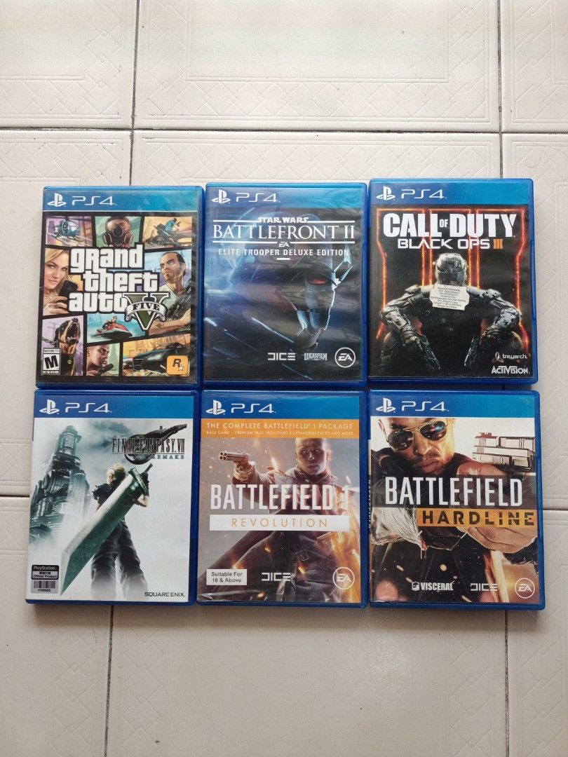 PS4 Games Collection GTA V Battlefield Call of Duty, Video Gaming ...