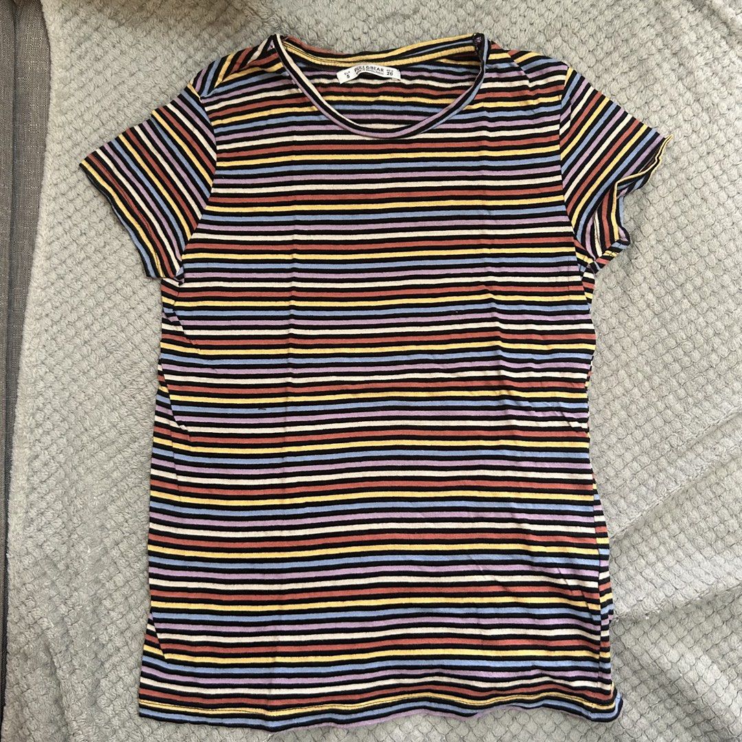 Pull & Bear Striped Shirt (Category: Shirts) located in San Juan City. Submitted by e_declutters2019 (Listing ID 1470784245, Image 1). Description: • 10/10 condition • size small.