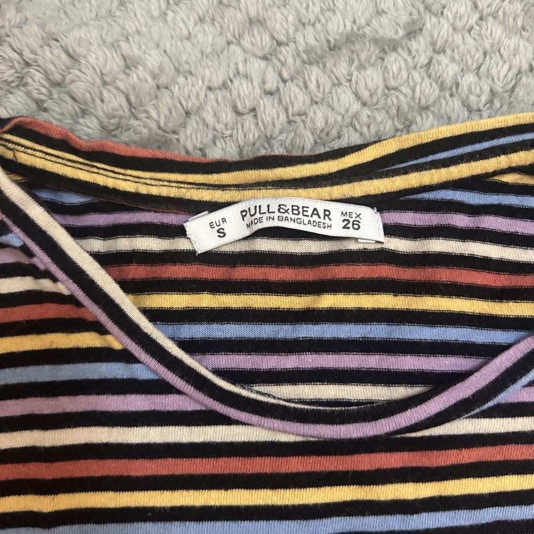 Pull & Bear Striped Shirt (Category: Shirts) located in San Juan City. Submitted by e_declutters2019 (Listing ID 1470784245, Image 2). Description: • 10/10 condition • size small.