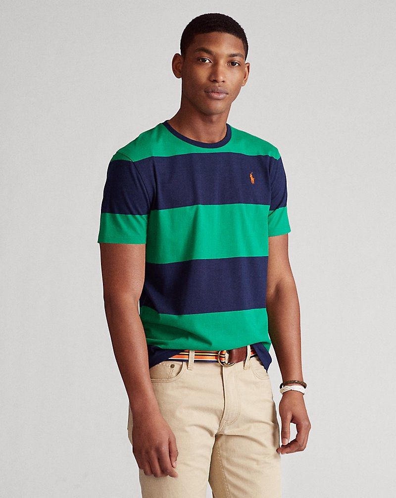 RALPH LAUREN - Classic Fit Striped Tshirt (Category: Tshirts & Polo Shirts ) located in Cavite. Submitted by second_story_ph (Listing ID 1470825277, Image 1). Description: RALPH LAUREN - Classic Fit Striped Tshirt Size: Medium Dimension: 20.5” Width / 27.5” Length Condition: Excellent.