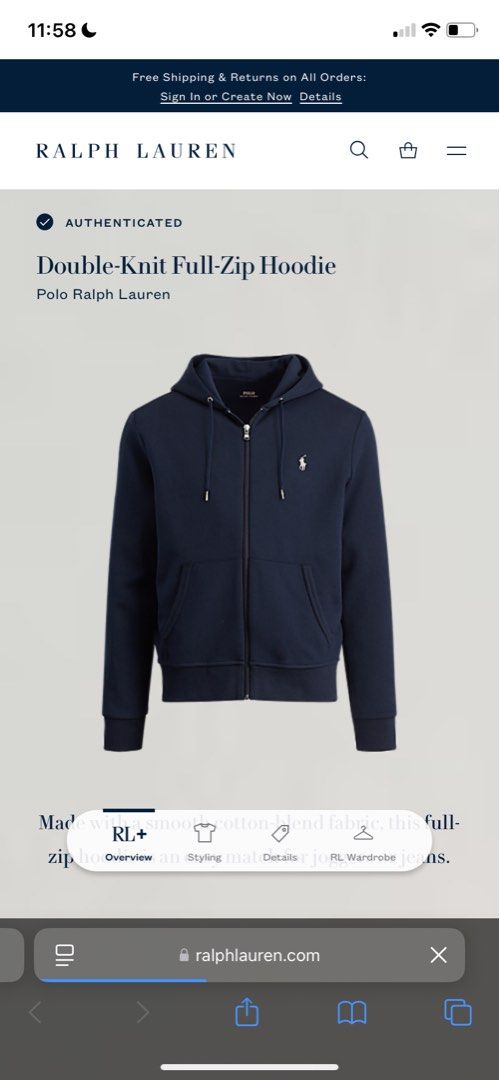 Ralph lauren hoodie (Category: Earphones) located in Mabalacat. Submitted by alternativegoodsco (Listing ID 1470901108, Image 1). Description: no lace as new no issues.