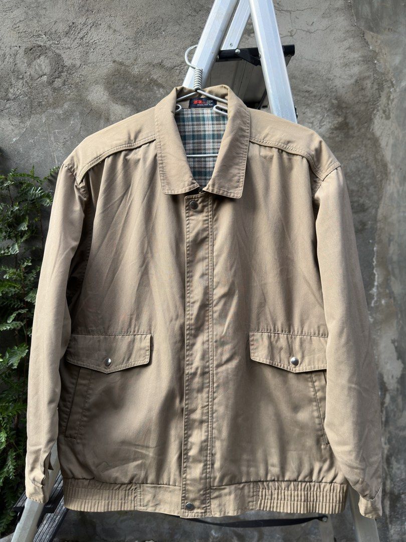 RANDOM HARRINGTON JACKET - FOR SALE‼️ (Category: Coats, Jackets and Outerwear) located in Molave. Submitted by seriousjay (Listing ID 1470807457, Image 2). Description: RANDOM HARRINGTON JACKET - FOR SALE‼️ ⚠️Strictly pay first via gcash For only ₱400 with shipping -Original Ribbon Ruby Mens -Minimal flaw: slight stain on neck, washable! -Color Grade: 9.8/10 Size: (Large on tag) MEDIUM - LARGE Length: 26 Width: 23 Sleeve Length: 22 🔰shipping via