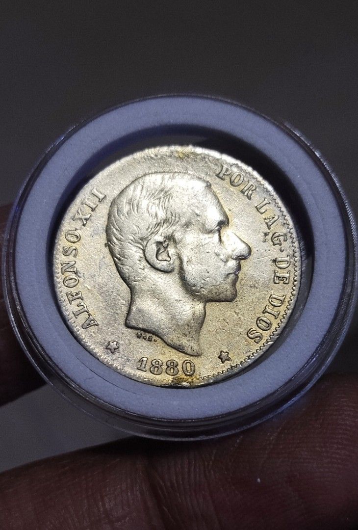 Rare 1880 Alfonso 20c (Category: Currency) located in Manila. Submitted by wildcrystal.3b537c (Listing ID 1470881668, Image 3). Description: Lowest mintage of the series Very hard to find High catalogue value.