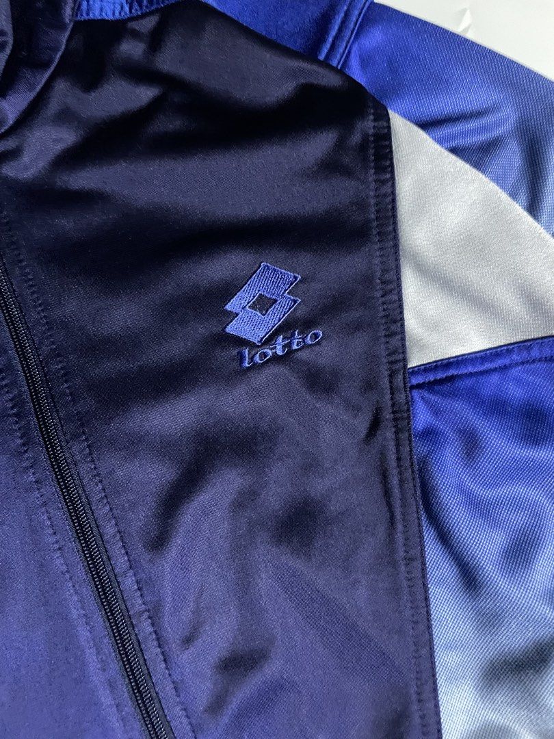 Rare lotto sport track jacket (Category: Coats, Jackets and Outerwear) located in Bais. Submitted by christian.complexthrift08 (Listing ID 1470761222, Image 3). Description: Rare lotton sport track jacket (Perfect for daily use) Color: Navy blue Size: L on tag Width: 24.5 inches Length: 27 inches Condition: 9.5 / 10 Issue: missing zipper puller Price: 699 free shipping Via JNT express.