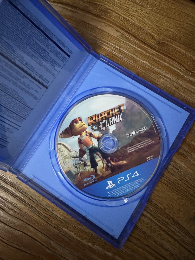 Ratchet & Clank PS4 Game (Category: PlayStation) located in Las Pinas. Submitted by emdjss (Listing ID 1470809180, Image 2). Description: - Title: Ratchet & Clank (PS4) - Condition: Tested and 100% working - Inclusions: Original blue case and game disc - Language: English and Chinese version - Region: Region ALL - Genre: Action-packed platformer by Insomniac Games.