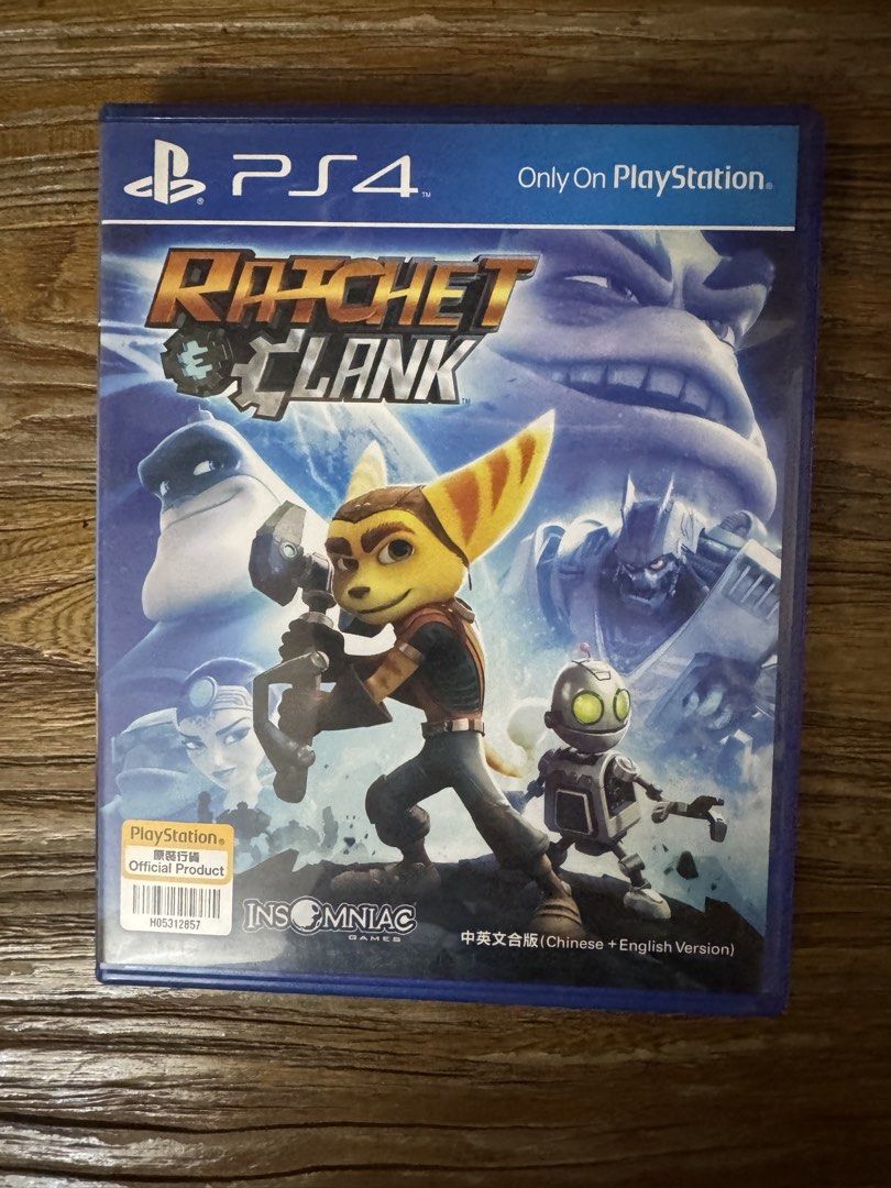 Ratchet & Clank PS4 Game (Category: PlayStation) located in Las Pinas. Submitted by emdjss (Listing ID 1470809180, Image 1). Description: - Title: Ratchet & Clank (PS4) - Condition: Tested and 100% working - Inclusions: Original blue case and game disc - Language: English and Chinese version - Region: Region ALL - Genre: Action-packed platformer by Insomniac Games.