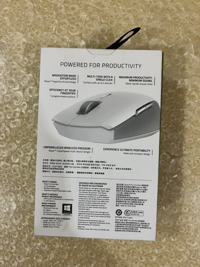 Razer Pro Click Mini Portable Wireless Mouse, Computers & Tech, Parts ...