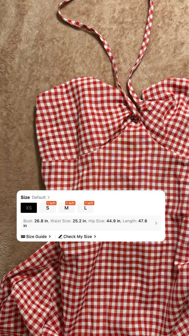 RED GINGHAM DRESS (Category: Dresses) located in Cavite. Submitted by prelovedbyreluv (Listing ID 1470920020, Image 2). Description: .