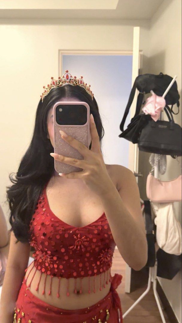 Red Jasmine Halloween (Category: Sets or Coordinates) located in Manila. Submitted by safetiger.351a36 (Listing ID 1470876178, Image 2). Description: Inclusions- Top, pants, waist chain/scarf, crown.