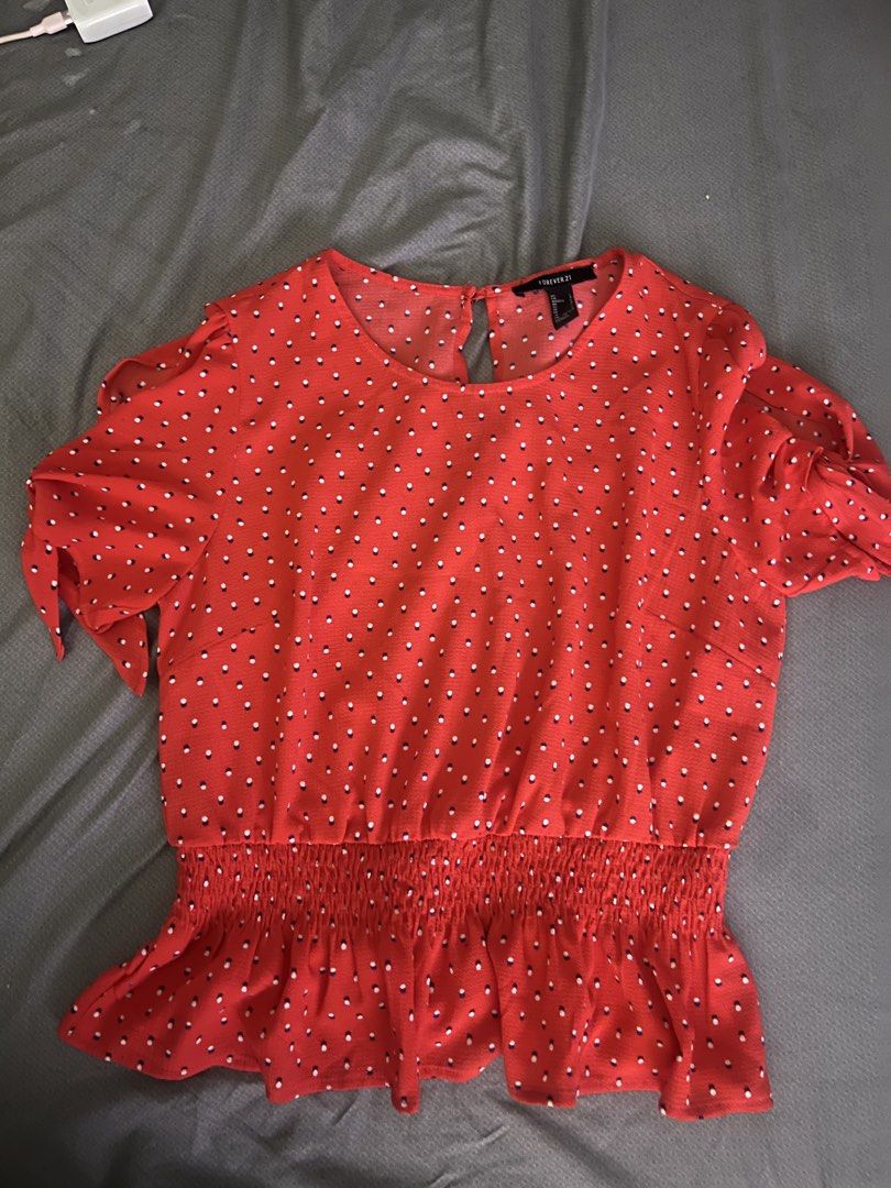 Red top (Category: Blouses) located in Quezon City. Submitted by joanavictorria (Listing ID 1470828924, Image 1). Description: .