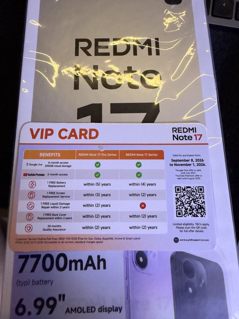 Redmi Note 17 5G 256gb Almost Bnew (Category: Xiaomi) located in Pasig City. Submitted by jus10.abs (Listing ID 1470757580, Image 3). Description: Redmi Note 17 5g 256gb Skyteam Blue color. Brandnew condition! Almost 2 days lang nagamit. Will use it lang sana as backup phone sa company but eventually di na din need. Bought it at Xiaomi Market Market for 20k php. Original receipt included. Complete original package with receipt and with limited of
