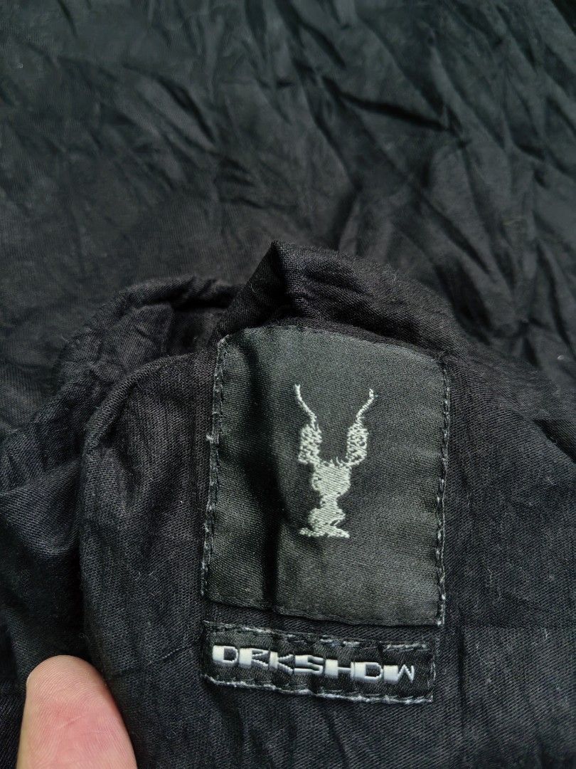 Rick Owens DRKSHDW Graphic Patch Black Tee (Category: Tshirts & Polo Shirts ) located in Quezon. Submitted by miksxthrift (Listing ID 1470788516, Image 3). Description: - Brand: Rick Owens DRKSHDW - Item: Oversized Graphic Tee - Color: Black - Size: Medium - Style Code: DU21S2380-RIG - Material: 100% cotton body with elastane blend details - Features: Distinct printed graphic patches on lower right front, crew neck, short sleeves - Origin: Made i