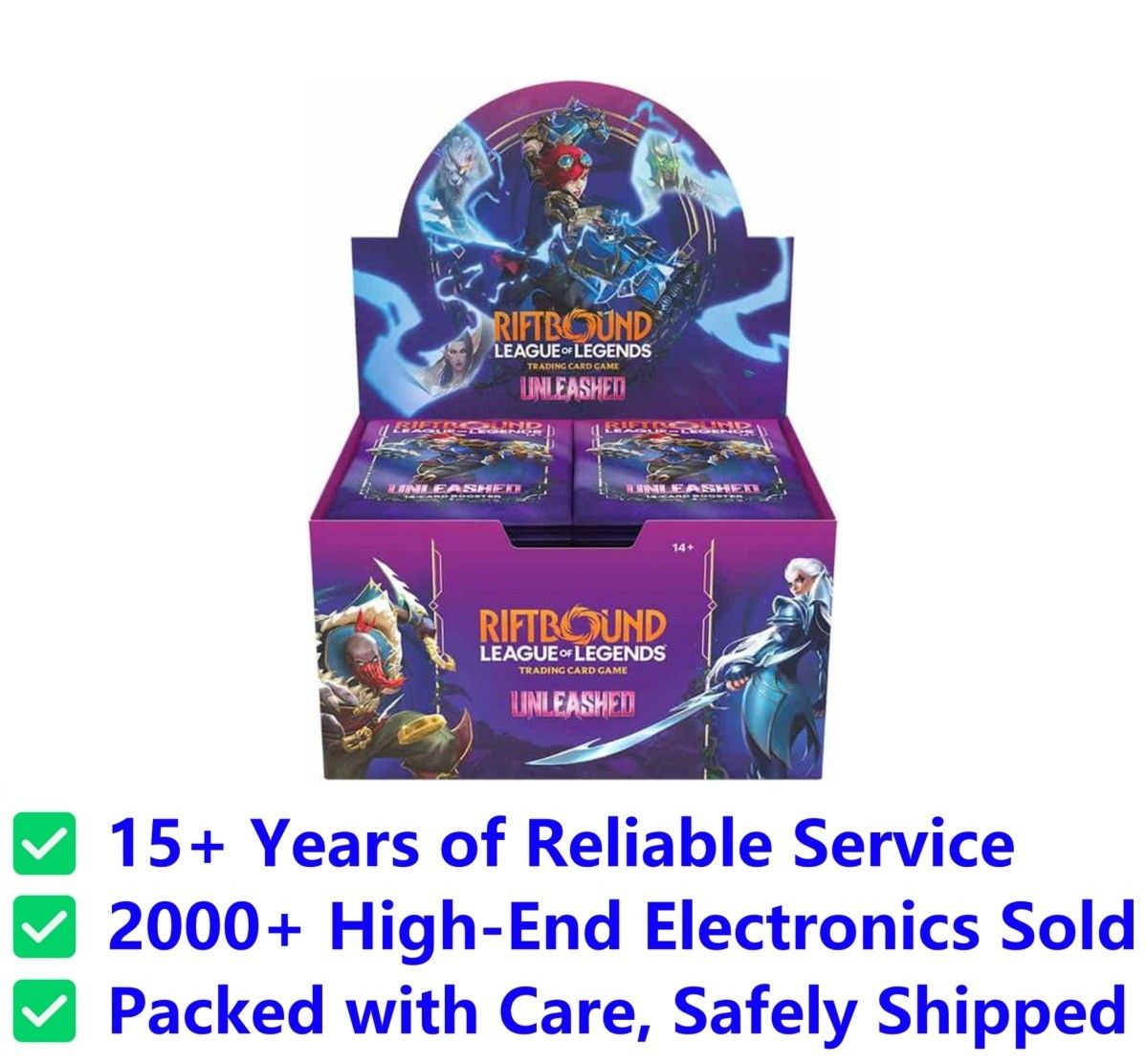 Riftbound League of Legends TCG Unleashed Booster Display 24 Packs New ...