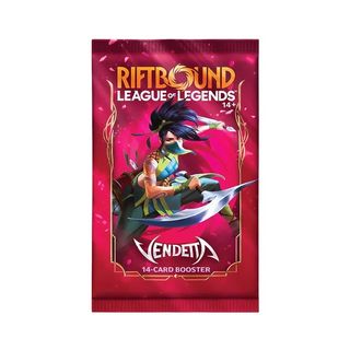 Riftbound League of Legends TCG Vendetta Sleeved Booster Pack Akali ...