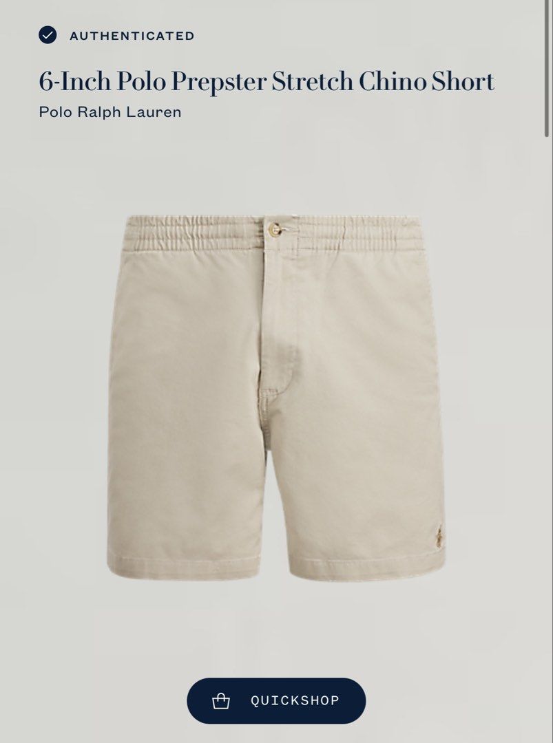 RL Prepster Chino Shirt With Qr code Authenticated (Category: Shorts) located in Bacolod City. Submitted by thriftppy_ (Listing ID 1470782513, Image 3). Description: RL PREPSTER CHINO SHORT Scannable Qr Code/ Authenticated✅ Size: Small Waistline: 30-32 stretch Length: 16 Color rate: 9.8/10 Condition: Excellent near new Issue: None 💰1880 DM for sure buyers 📥 Mode of payment:GCASH, BANK TRANSFER Unli vouch and vc for safety transaction. 📌Color m