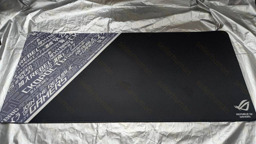ROG Anti-Slip Thick-Bordered Gaming Mousepad (900x400x4mm) (Category: Mouse & Mousepads) located in Binan City. Submitted by sellerhuman (Listing ID 1470826110, Image 1). Description: ROG Anti-Slip Thick-Bordered Gaming Mousepad (900x400x4mm) Like new condition. Location: Binan - Sta Rosa, Laguna Meetups: preferred Yes - South Supermarket SRE and nearby area Payment options: gcash, cash.