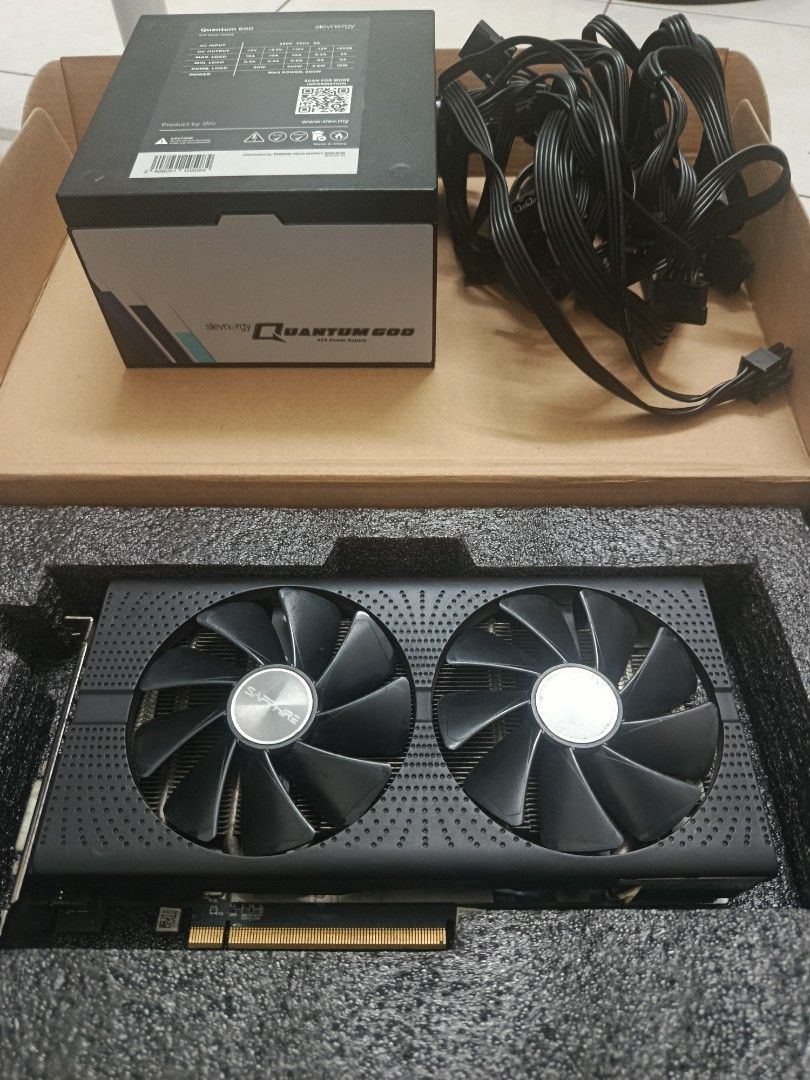 Rx580 Sapphire Dual Fan Graphics Card and Slevenergy Quantum 600 PSU ...