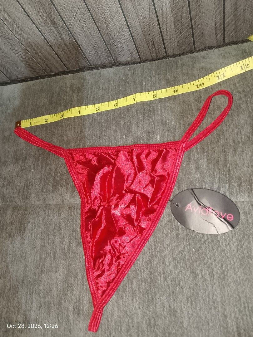 S: avidlove red sating tback thong panty (Category: Undergarments & Loungewear) located in Manila. Submitted by truecrystal-1407 (Listing ID 1470778965, Image 3). Description: .