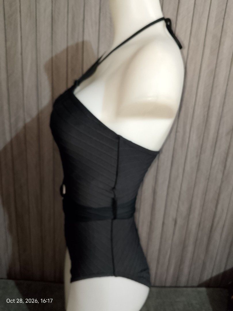 S: TIME&TRUE CLASSY ELEGANT BLSCK ONE PIECE SWIMSUIT (Category: Bikinis & Swimsuits) located in Manila. Submitted by truecrystal-1407 (Listing ID 1470818321, Image 3). Description: padded.
