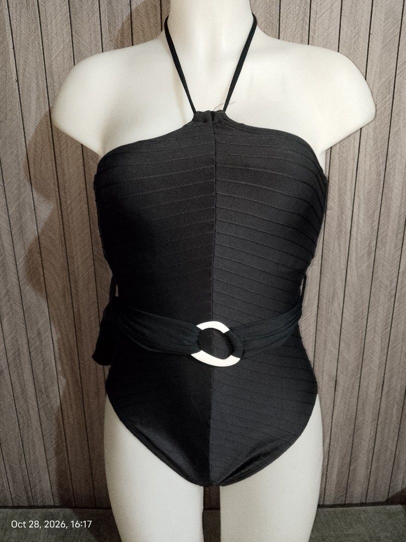 S: TIME&TRUE CLASSY ELEGANT BLSCK ONE PIECE SWIMSUIT (Category: Bikinis & Swimsuits) located in Manila. Submitted by truecrystal-1407 (Listing ID 1470818321, Image 1). Description: padded.