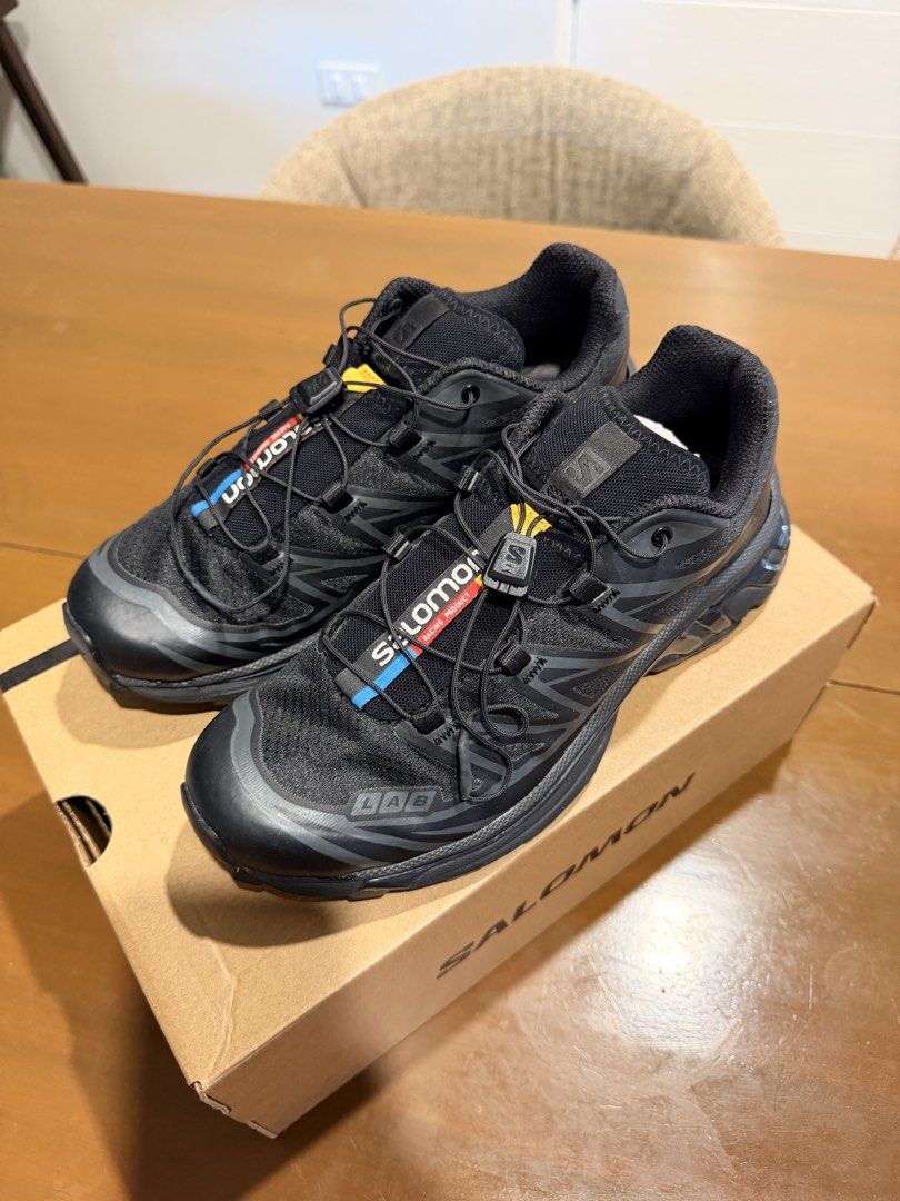 Salomon XT-6 Black Phantom (Category: Sneakers) located in Santa Cruz, Pampanga. Submitted by chlsdn (Listing ID 1470824232, Image 1). Description: - Model: Salomon XT-6 - Colorway: Black/Black/Phantom - Size: UK 5.5 / EUR 38 2/3 / US Women 7 / US Men 6 / JP 24 - Condition: Like new, zero wear on soles, clean uppers - Features: Quicklace system, lugged outsole for superior grip - Inclusions: Comes with original box.