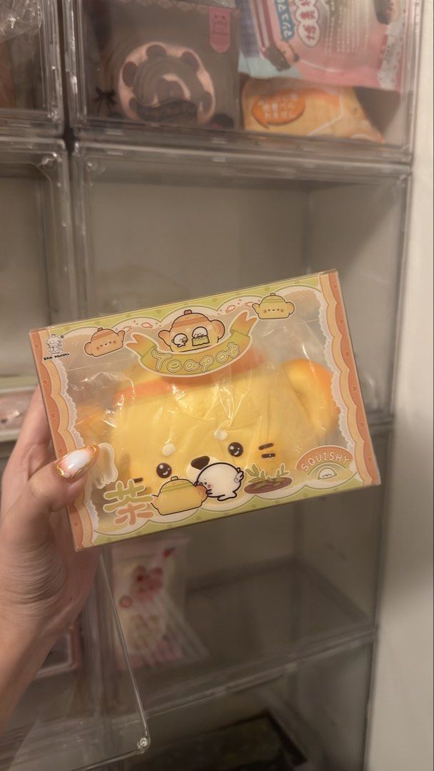 Sansquishy Sandalwood Teapot (Category: Designer & Blind Box Toys) located in Manila. Submitted by squishylawlph (Listing ID 1470858005, Image 1). Description: in good condition box packaging perfume, fresh, bread scented soft, slight sticky.