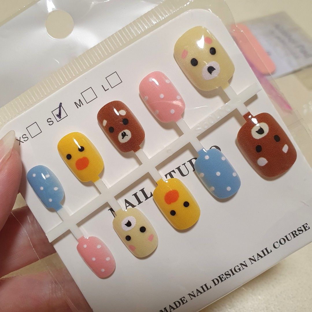 SANX CHARACTER DESIGN PRESS ON NAILS (Category: Hands & Nails) located in Cavite. Submitted by camsrf (Listing ID 1470868031, Image 1). Description: 💛 💛 - J&T kapag kasya sa small pouch - 54 luzon - Flash kapag medium to large pouch - Open for Lalamove / Pickup - Item/s can be picked up sa: > Malagasang Imus Cavite (Anytime) > Brgy. Poblacion Makati (By schedule) > Pasong Langka Silang Cavite (By schedule) - No keep/patago - Pay kapag masendan 