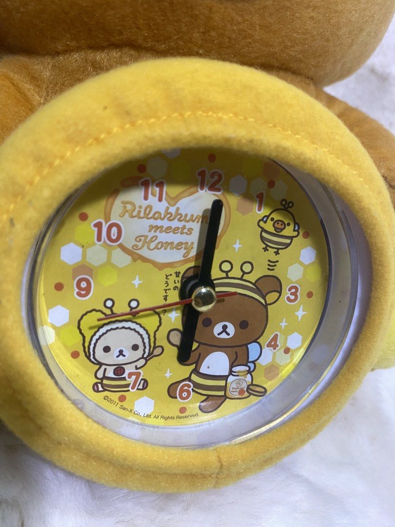 San-X Rilakkuma honey bee plush desk clock (Category: Plushies & Soft Toys) located in Kalibo. Submitted by ollie_stuffshop (Listing ID 1470904983, Image 2). Description: 28cm x 20cm Before you send your inquiries: ❗️Last Price is already posted ❗️Manage your expectations, WYSIWYG ❗️May need washing ❗️Dropoff is every Wednesday & Sunday - Tested and working.