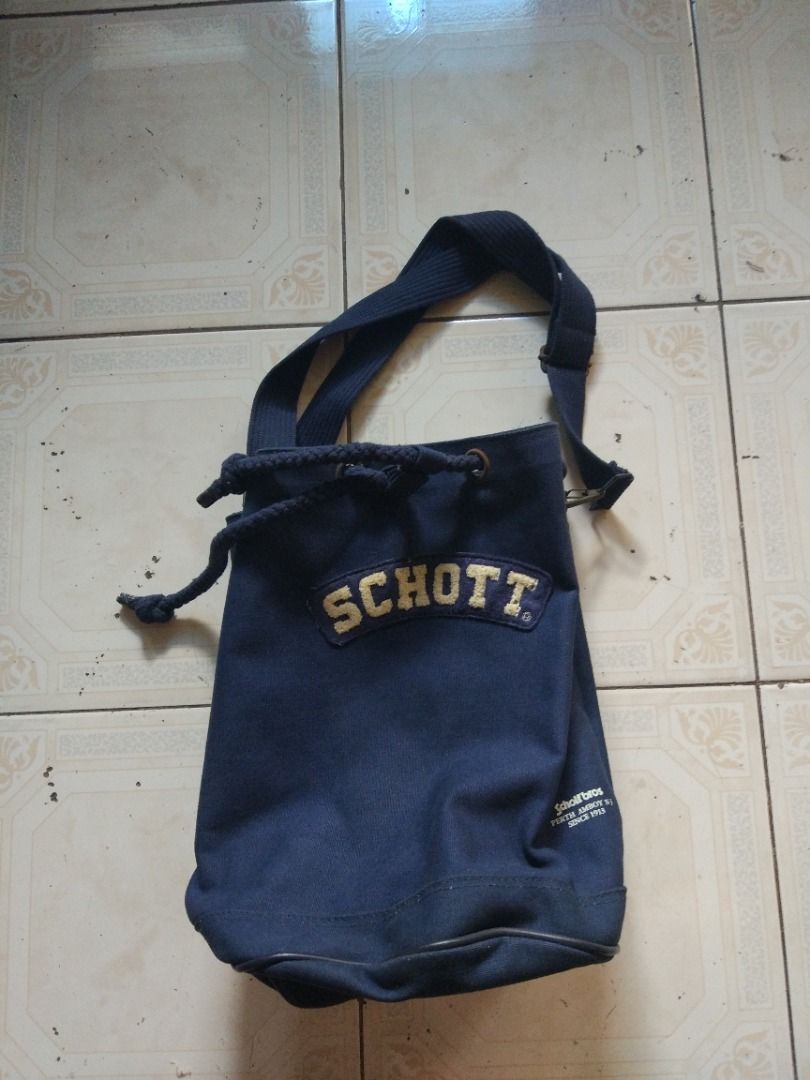 Schott Bucket Bag (Category: Luxury Bags & Wallets) located in Pasay City. Submitted by denimdude.ph (Listing ID 1470846930, Image 1). Description: rusted hardwares, last pics.