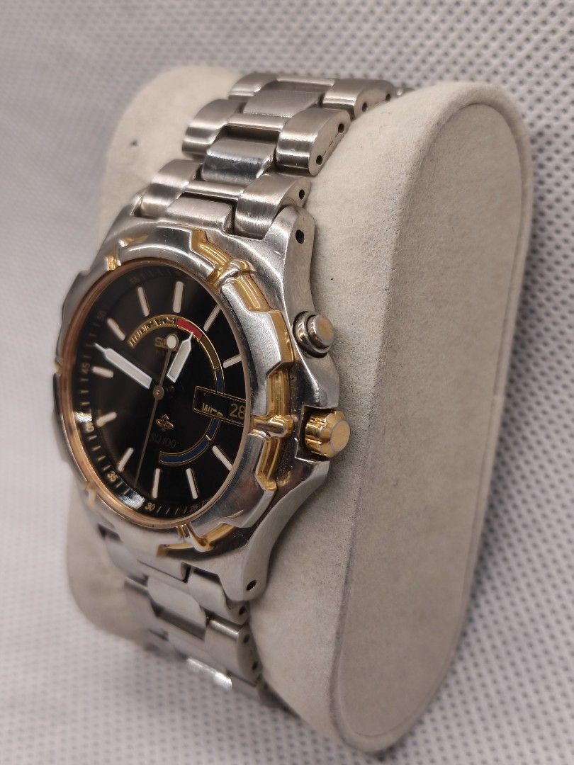 Seiko Kinetic SQ100 (Model Ref. 5M43-0B90) (Category: Men's Watches) located in Pasig City. Submitted by timepiece-and-co (Listing ID 1470911112, Image 2). Description: Seiko Kinetic SQ100 (Caliber 5M43-0B90), a notable piece from the mid-to-late 1990s that merges automatic generation with quartz precision.