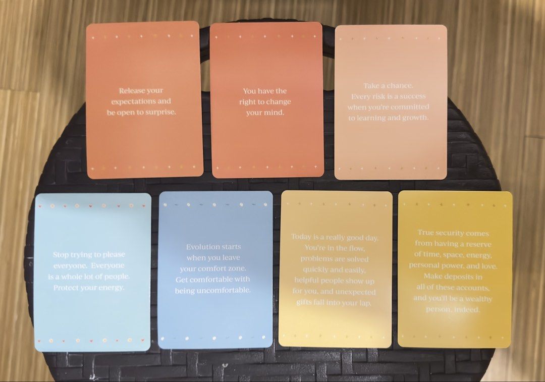 Self-Care Wisdom Oracle Cards (Category: Storybooks) located in Taguig. Submitted by seek_and_ship (Listing ID 1470837717, Image 3). Description: Self-Care Wisdom Oracle Cards -52 Decks -Flip Card ( Front Image, Back Messages) Note: This slightly used card, expect some sign of usage.