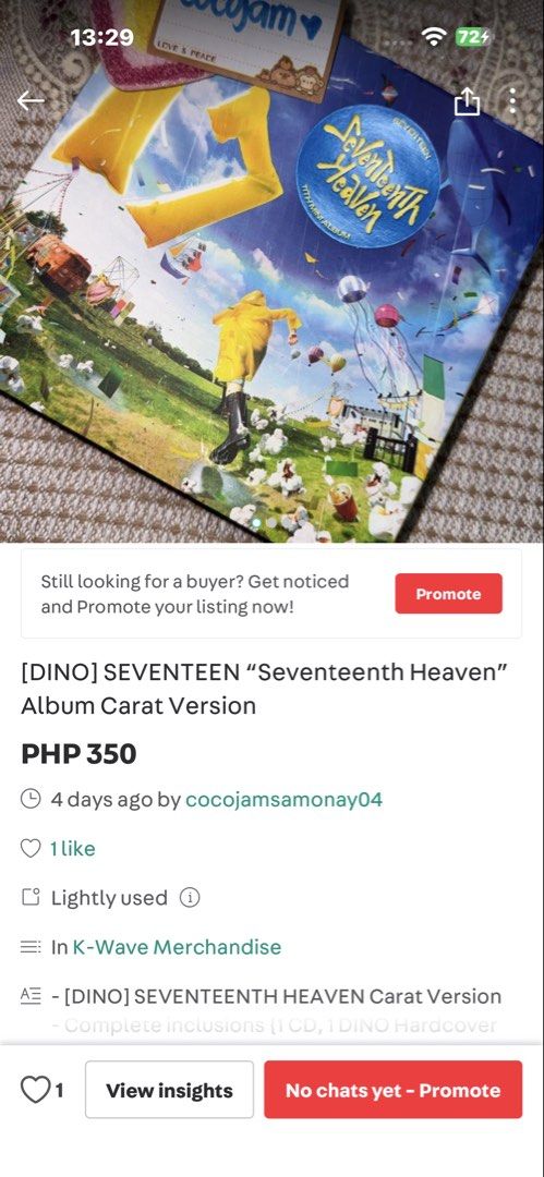 [BUNDLE] Unsealed GOING Magazine, 17th Heaven Dino Ver (Category: K-Wave Merchandise) located in Naic. Submitted by cocojamsamonay04 (Listing ID 1470786943, Image 2). Description: wts lfb seventeen GOING Magazine Vol. 1, SEVENTEENTH HEAVEN Dino Ver. (see my original listings for complete details) ‼️sold as a set only‼️ - ₱450 + shipping fee 💎GOING Magazine Vol. 1 (2021) - Used only once—for unboxing - the ‘P.S page’ is still attached - Has obvio