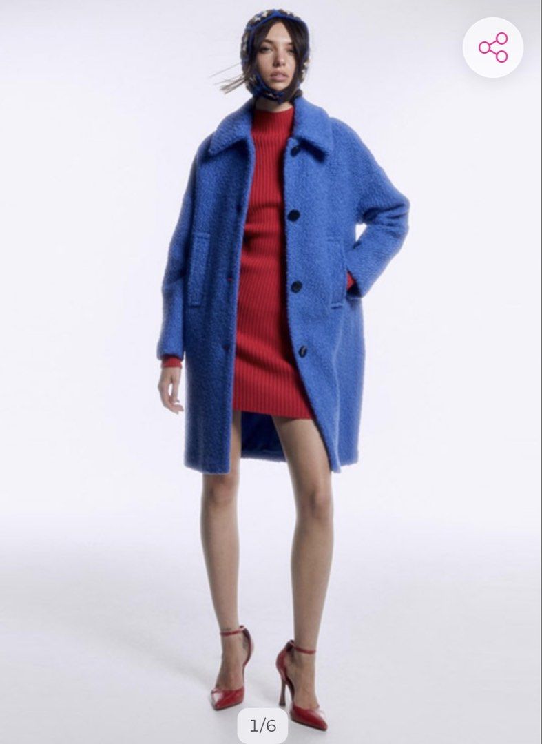 Sfera Collection Blue Wool Blend Teddy Coat (Category: Coats, Jackets and Outerwear) located in Quezon City. Submitted by dropdeadprices (Listing ID 1470796688, Image 3). Description: - Brand: Sfera Collection - Color: blue - Material: Soft textured wool blend fleece with a fully lined interior - Closure: Button-up front - Features: Long sleeves and two front pockets - Style: Great statement winter piece to keep you warm.